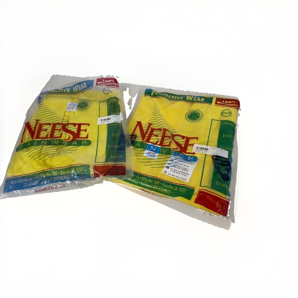 Neese 278AJ 275BT 2XL Yellow Rain Suit Jacket Bib Overalls New in Package S2